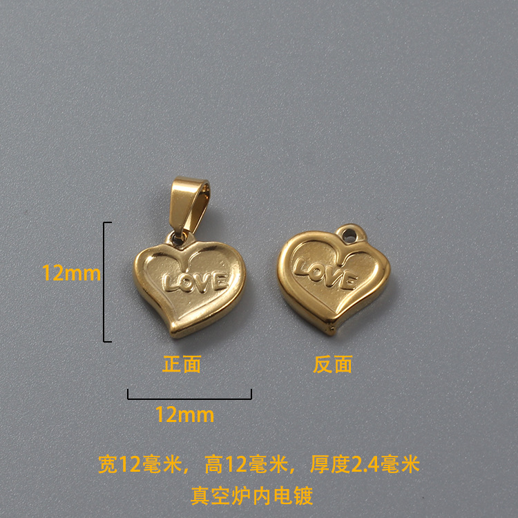 1 Piece Stainless Steel Heart Shape display picture 5