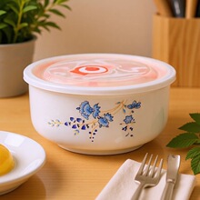 陶瓷大号保鲜碗冰箱微波炉带盖饭盒家用保鲜盒密封碗泡面碗便当盒