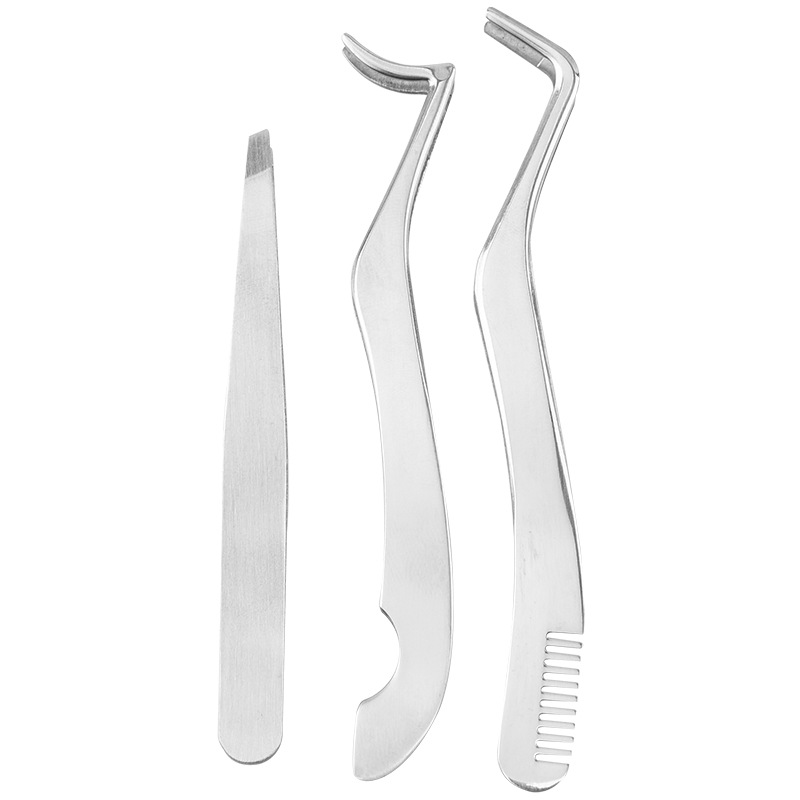 Injerto de pestañas postizas pinzas traje portátil clip de Peine clip de cejas clip de siete en forma de clip de pestañas postizas herramienta auxiliar