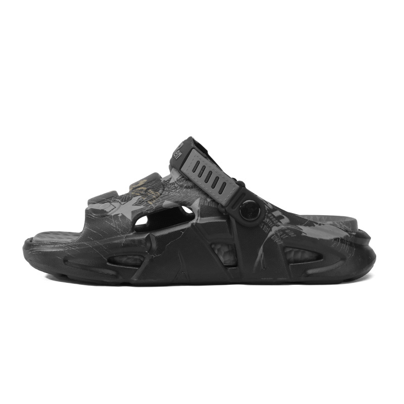 Verano nuevo estilo bicolor casual para hombre zapatillas de suela gruesa EVA mojado deportivo sandalias y zapatillas de playa antideslizantes de gran tamaño