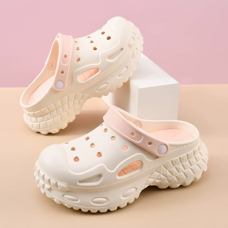 Обувь Croc, женская летняя верхняя одежда, тапочки на толстой подошве с приподнятым носком, высококачественные дышащие нескользящие износостойкие пляжные сандалии из ЭВА