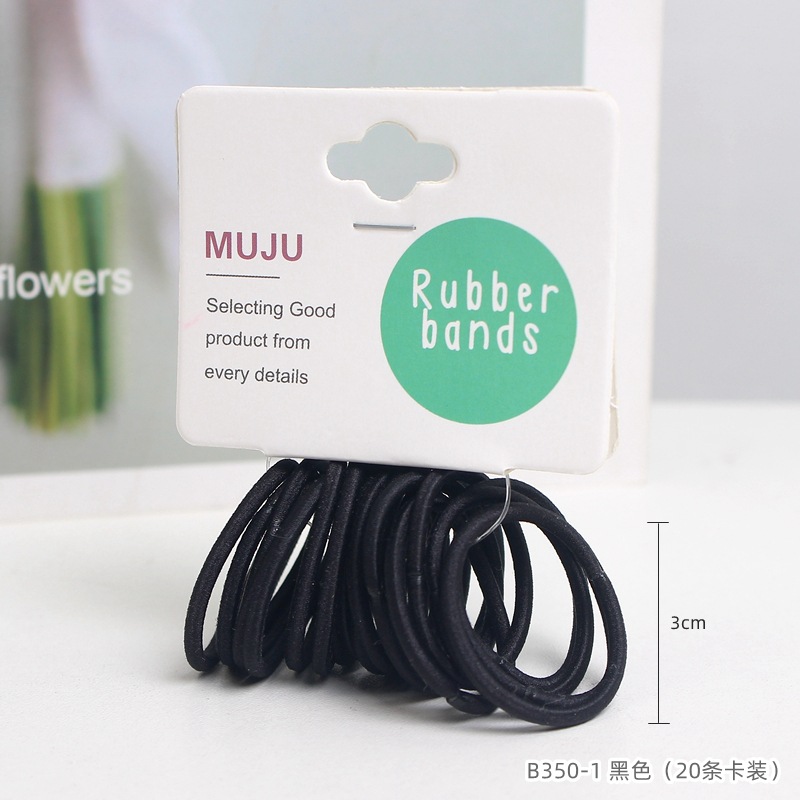 [Carga de tarjeta] sensación de alto nivel coreano de cabello de código de barras de moda de alta elasticidad de cabello anillo de cabello correa de cola de caballo