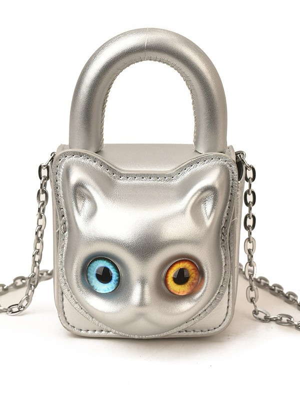2026 bolsas de niños transfronterizas nuevas moda niños divertidos lindos bolsas de mano de gato tridimensionales padres e hijos mini bolsas de lápiz labial