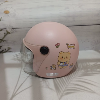 standard 3C certification electric car: Motosiklet kaskı (dəbilqə) - national-standard-category-a-light-pink-no-8-transparent-long-adult-autumn-and-winter-helmet