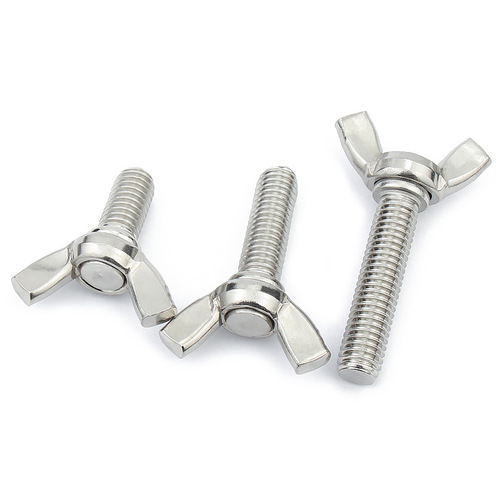 304 stainless steel butterfly screw M3-M10 American ingot ramrod butterfly bolt 1/4 hand-tightened butterfly screw