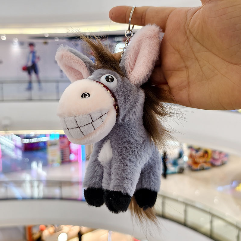 模擬動物ロバ人形ペンダントぬいぐるみ小さなロバ人形バッグペンダントキーホルダー人形ギフト|undefined