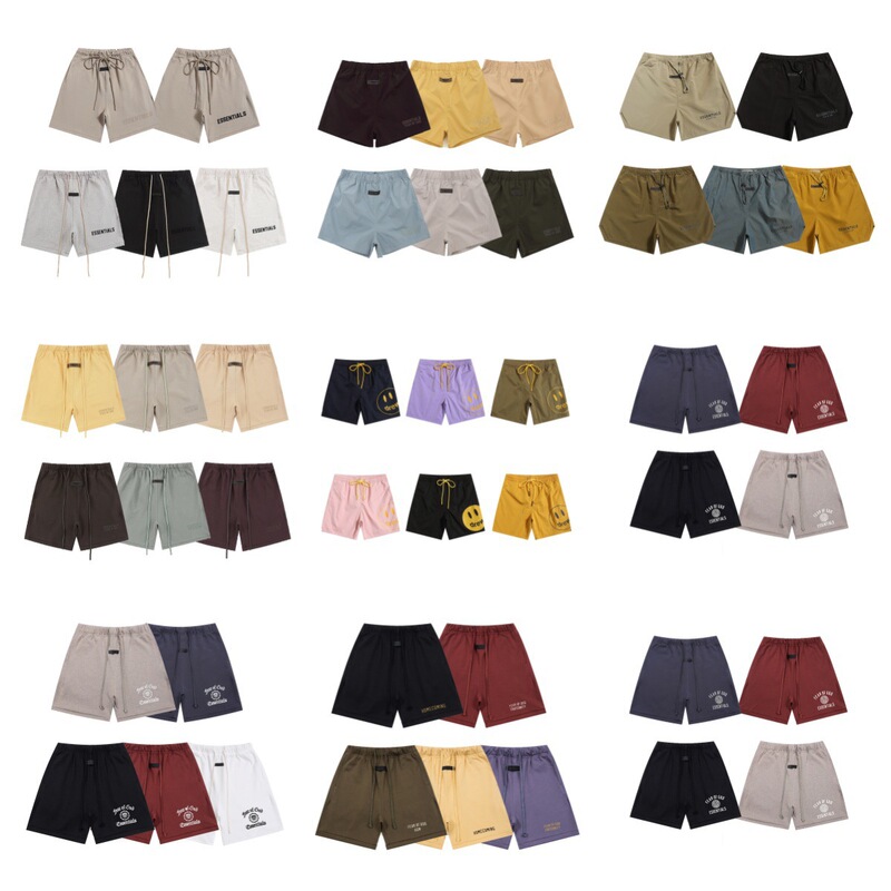 American High Street Niche Trendy Brand Fog Multi-Line Ess Loose Sports Casual Five-Point Pants for Men and Women Couples Versatile Shorts