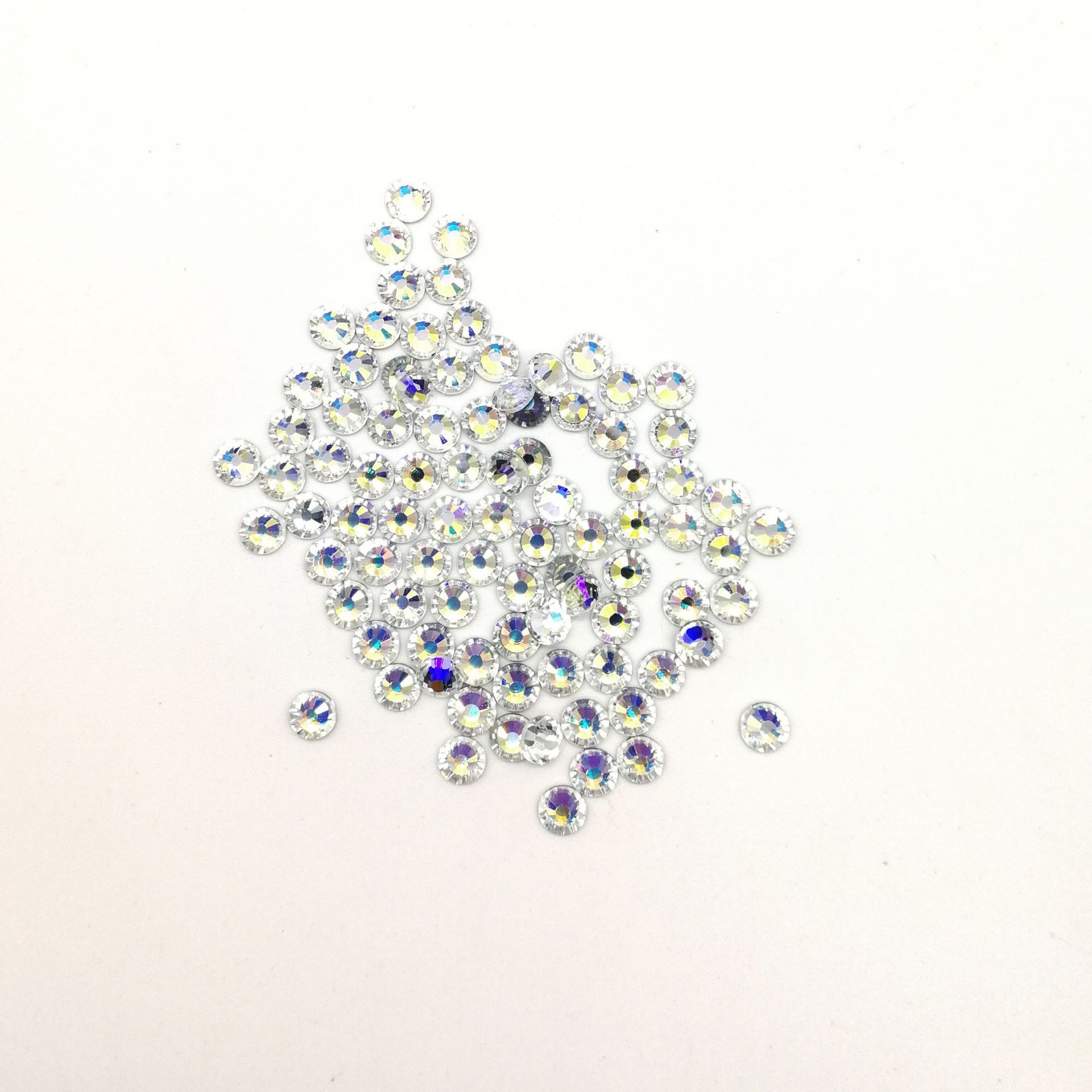 Color redondo taladro de fondo plano accesorios de ropa taladro de uñas accesorios taladro de vidrio DIY taladro de vidrio de color decoración manual