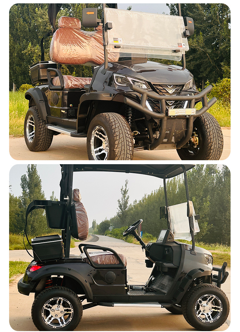 Manufacturer Scenic Spot Tourism Viewing Hotel Shuttle Electric Sightseeing Car Single Row Two-Seat Electric Golf Cart