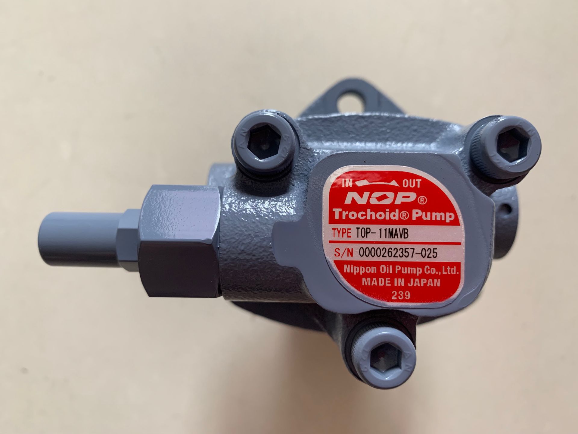 NOP主轴摆线齿轮泵 TOP-10MA 小型轻油泵Trochoid Pump润滑泵