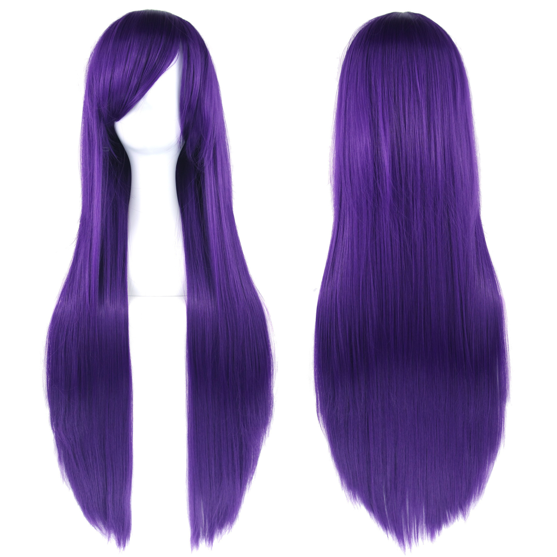 European and American Style Wig 80cm Colorful Long Straight Hair Anime Cos Wig High-Temperature Fiber Chemical Fiber Hair Head Cover - photo 7