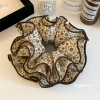 53# Beige Floral Four-layer Hair Tie-16cm
