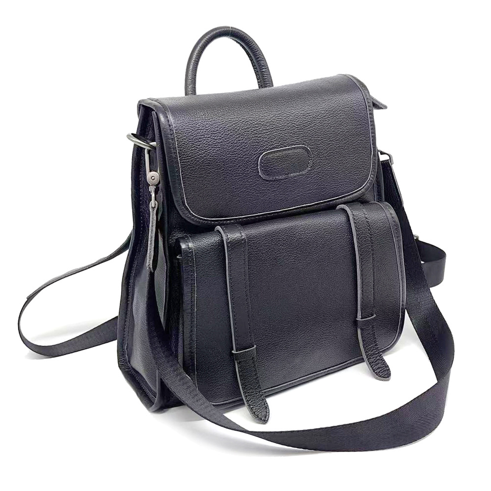 Backpack, Cowhide Women's Bag, Black Casual Shoulder Bag, Backpack, Backpack, Backpack_voghion.com