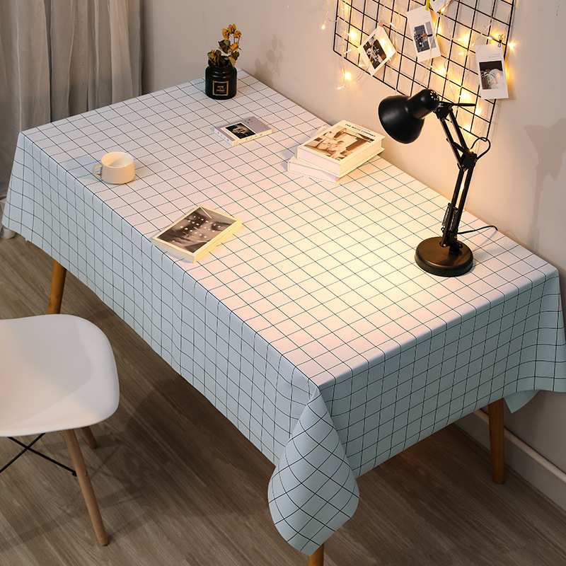 Topa de escritorio de PVC impermeable a prueba de agua a prueba de aceite sin lavado estudiantes tela de escritorio rectangular tela de mesa de comedor red ins viento almohadilla de mesa