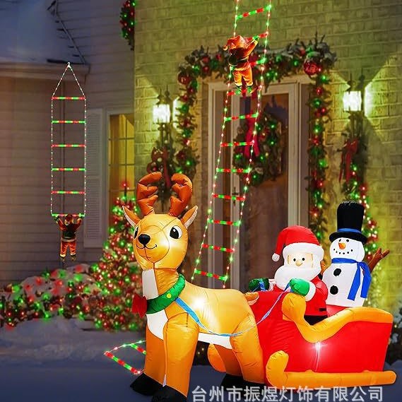 Transfronterizo al por mayor LED de color cadena de luces de decoración de Navidad adecuada para interiores y exteriores escaleras de la luz de la noche
