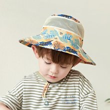 儿童渔夫帽 男女防晒大帽檐遮阳帽子 夏天网帽透气防紫外线太阳帽