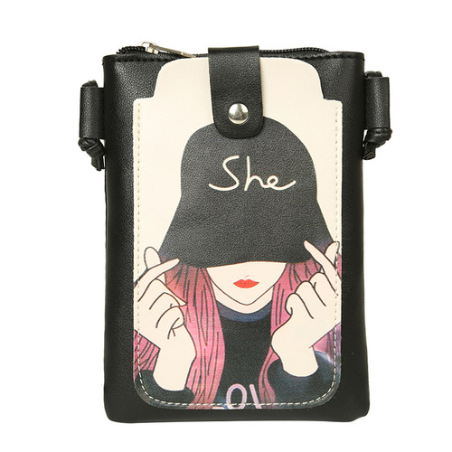 Small bag for mobile phone for women 2024 new style shoulder crossbody bag trendy student coin purse small fresh mobile phone bag