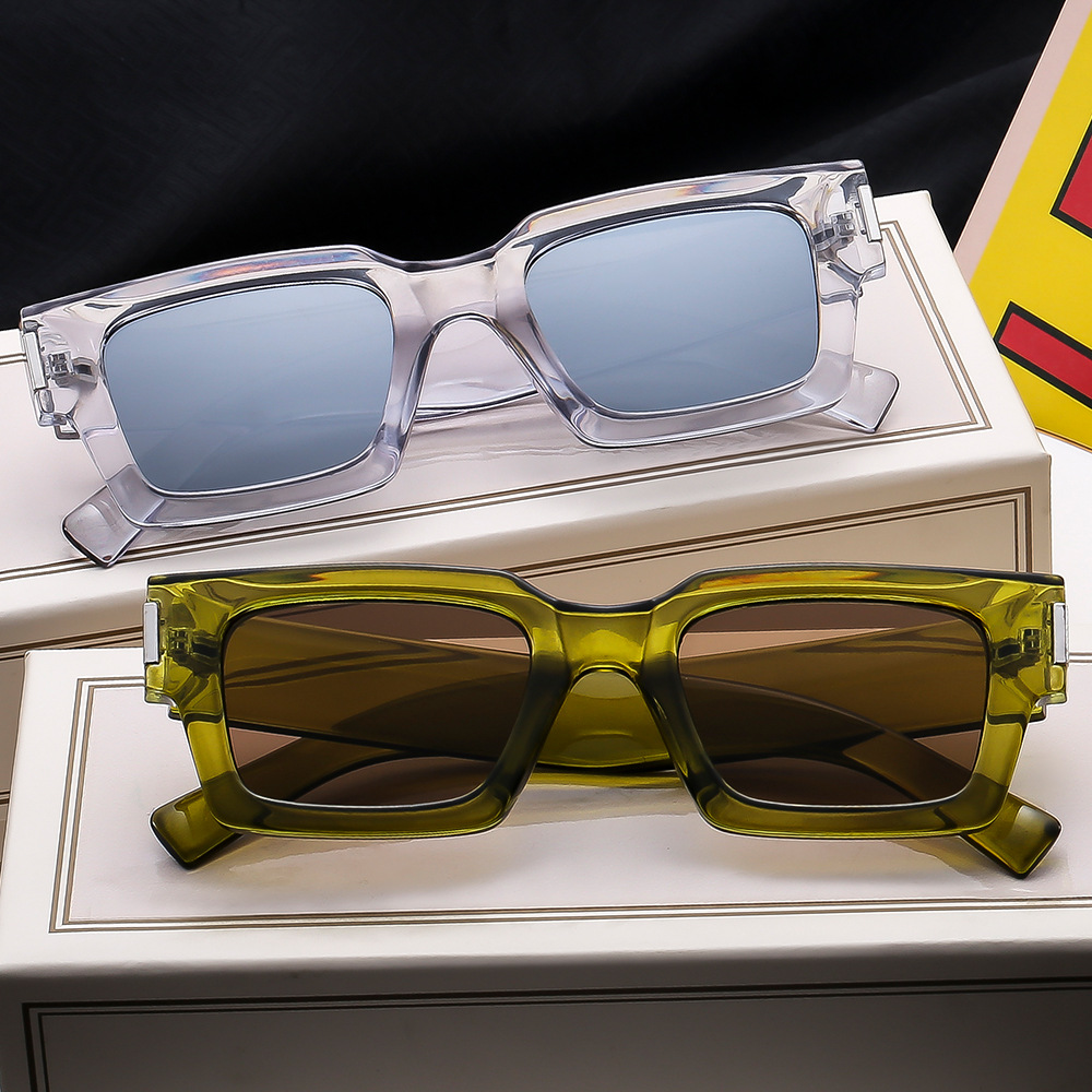 Square trend retro fashionable brand sunglasses
