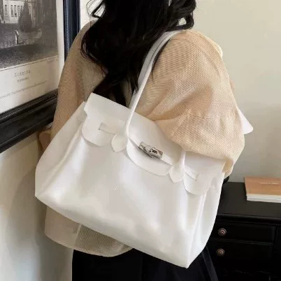 Cross-Border Hot-Selling Product Jelly Birkin Jelly Bag Kiiikiii Same Style Jelly Tote Bag Single Shoulder Handbag for Women
