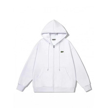 纯棉连帽开衫卫衣男女宽松休闲外套白色长袖上衣