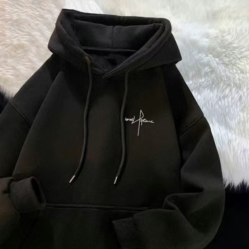 Factory Direct Sale Trendy Brand Hooded Sweatshirt for Students Versatile Fleece-Lined Wholesale Cute Printed American Men's Clothing Factory Direct Sale Trendy Brand Hooded Sweatshirt for Students Versatile Fleece-Lined Wholesale Cute Printed American Men's Clothing