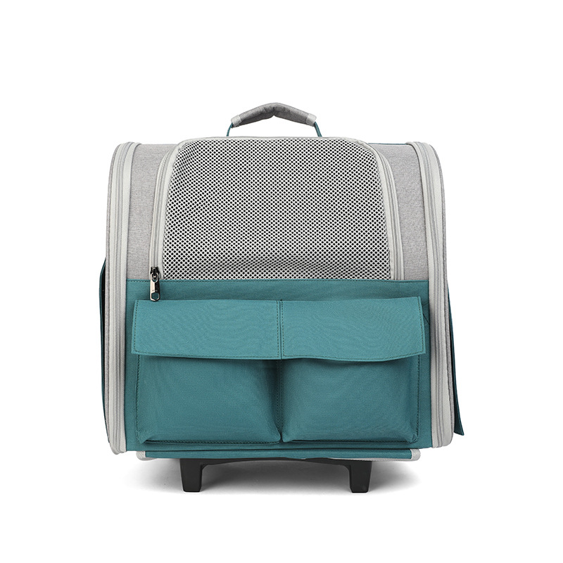 Tragbare Tragetasche, Trolley, atmungsaktiv, Hunderucksack, Haustier- und Katzenbedarf_voghion.com