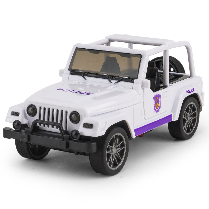 Juguete de doble puerta de simulación para niños modelo de coche inercial coche de luz y sonido coche de policía de bomberos juguetes para niños