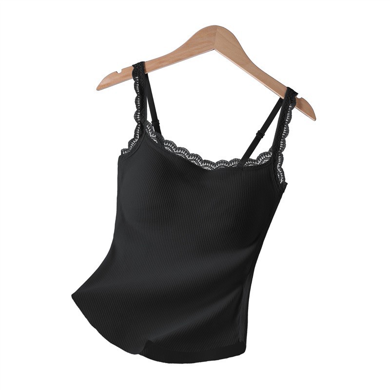 Otoño y invierno lana seda de seda calentamiento chaleco de cabina de dama con cojín de pecho en un cuerpo calentado camisa legging superior