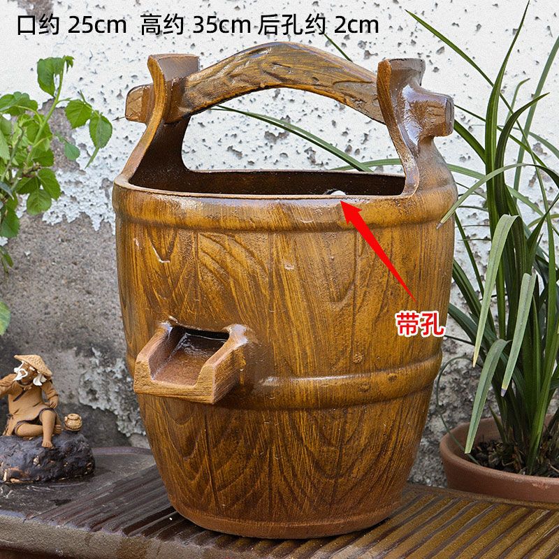古法陶瓷循环水养鱼造景陶罐鱼缸过滤器鱼池全套生态流水瀑布摆件|undefined