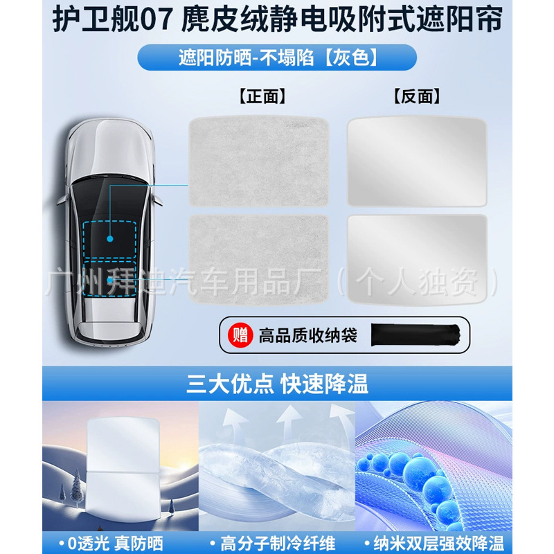 适用比亚迪宋l/plus/pro天幕遮阳帘海豹秦元唐EVDM天窗防晒隔热挡|undefined