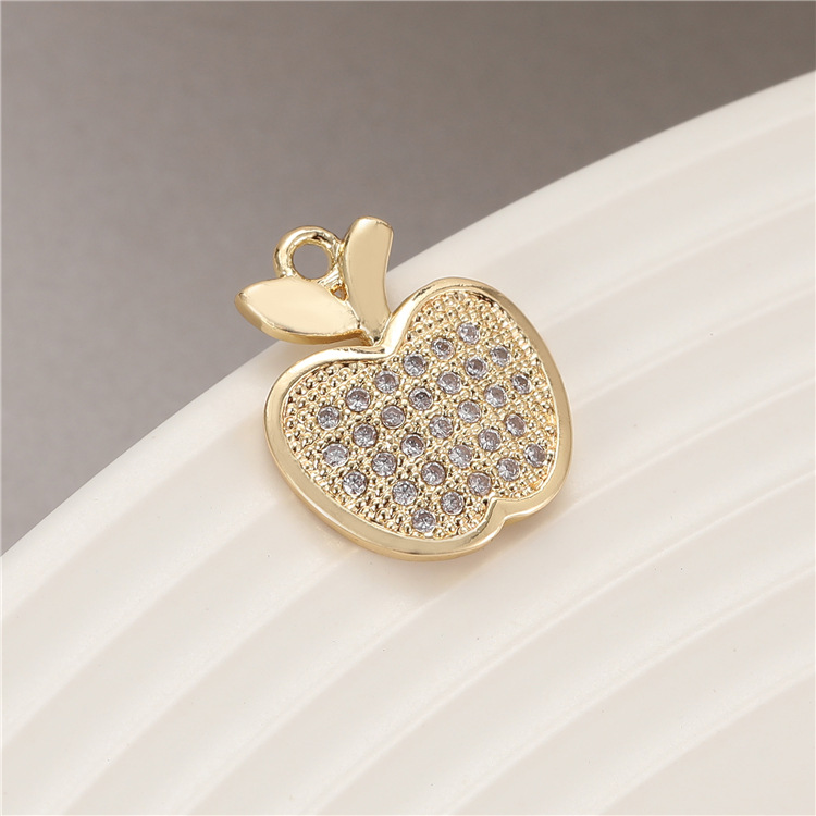 Plating, Inlay Design Casual, Elegant, Simple Style Style 1 Piece Copper Rhinestones Moon Heart Shape Notes Casual Elegant Simple Style