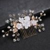 White ceramics, metal iron supplement, hair accessory for bride, European style, flowered