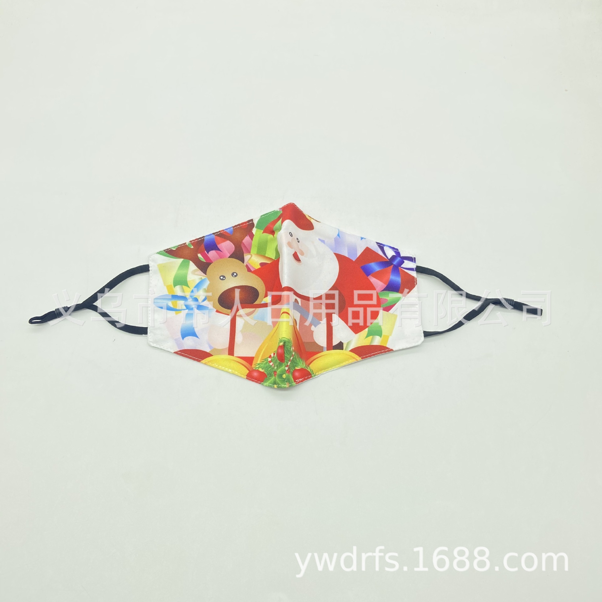 圣诞节口罩可水洗卡通棉布口罩圣诞老人口罩时尚成人面罩可