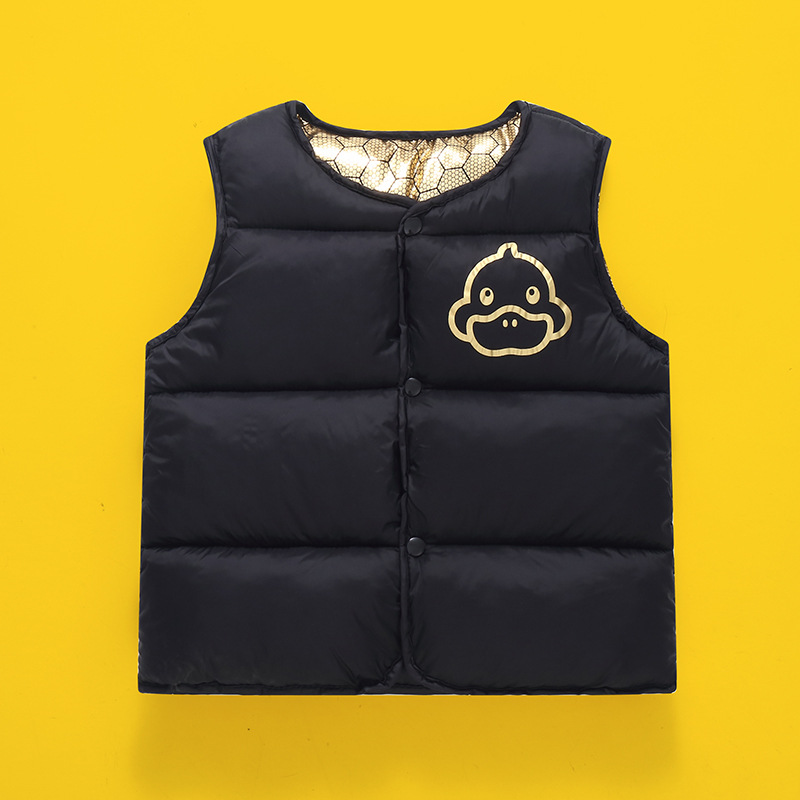 830 bebés con ropa interior y hombro de algodón nuevo oro negro auto-calentamiento caliente impresión chaleco de algodón comercio exterior