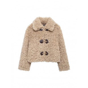 Cross-border Cross-border 2024 Autumn and Winter New Casual Style Women's Jacket Thick Lapel Loose Fleece Warm Jacket Top