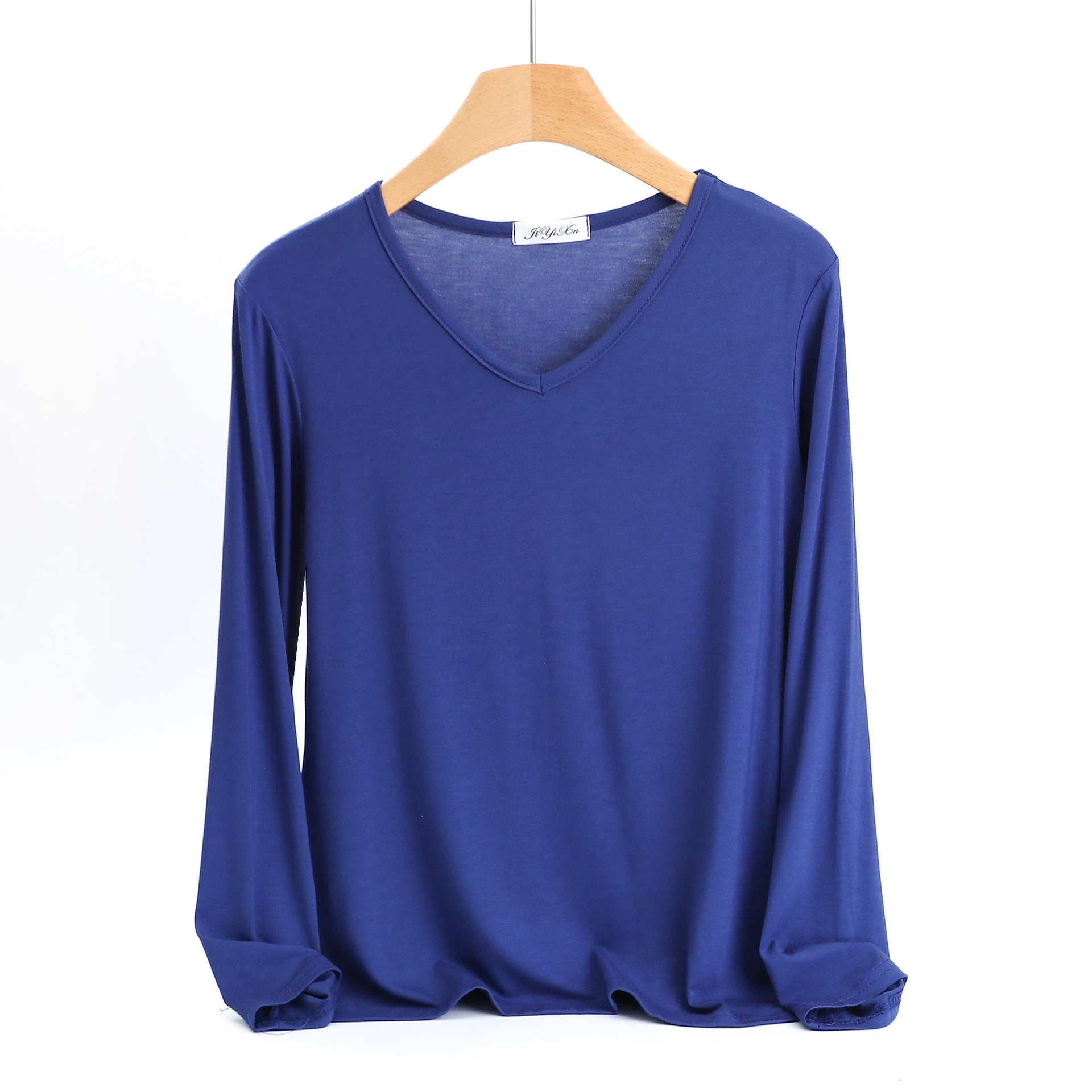 锦怡绚 Knitted base long-sleeve, slim fit, V-neckline