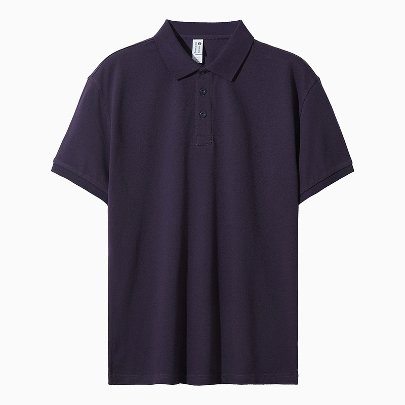 夏のメンズカジュアルコットン Tシャツラペル半袖無地トップルーズメンズポロシャツ薄いセクション|undefined