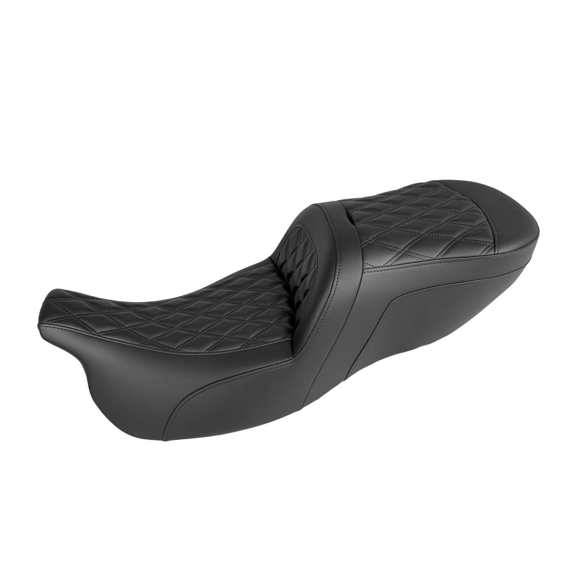 Motorcycle double seat cushion compatible with Harley 09-25 Trike Glide, with built-in dual gel cushioning layers
