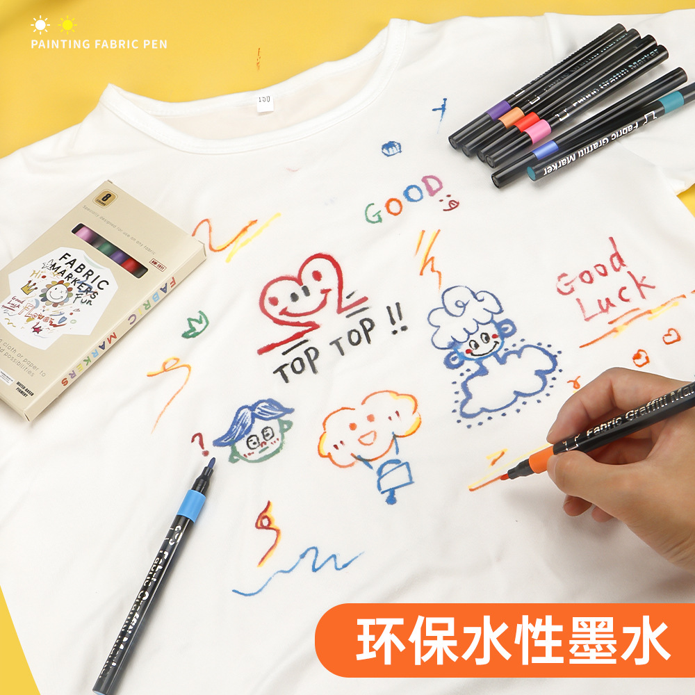 Tela de pintura marcador de tela conjunto de ropa zapatos DIY creativo marcador impermeable no se desvanece
