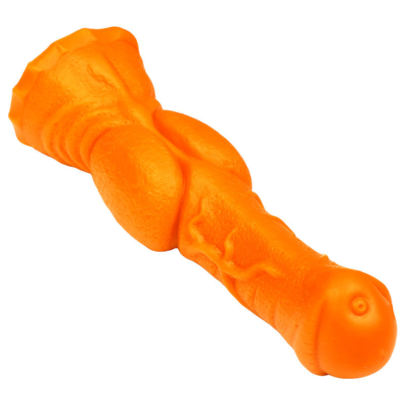 Jiuai Soft Silicone Dildo, Gold Flesh-Tone Adult Toy for Women — detail image 4