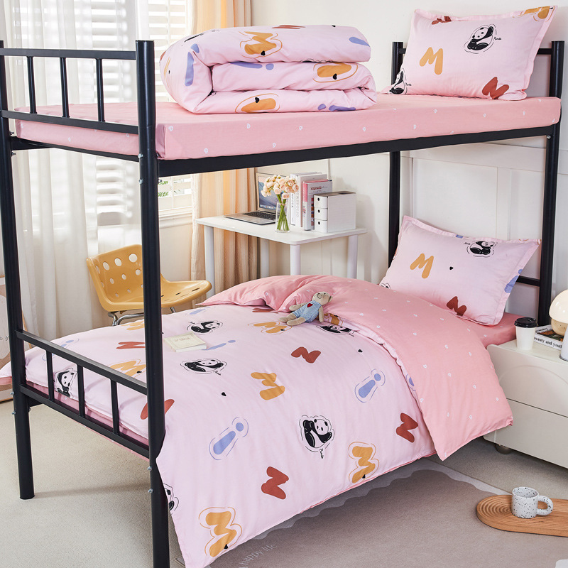 Nuevo conjunto de tres piezas de algodón para estudiantes dormitorios de seis piezas de algodón para estudiantes dormitorios de cama al por mayor