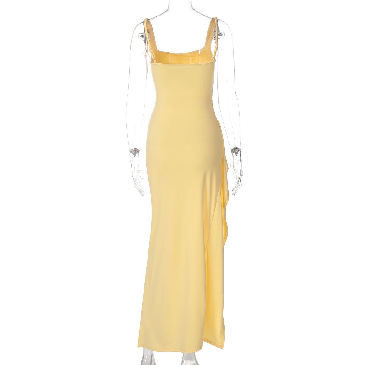 Women's Evening Dress Long Skirt Sexy Backless High Slit Summer Fashion Suspenders_ecoleips.com