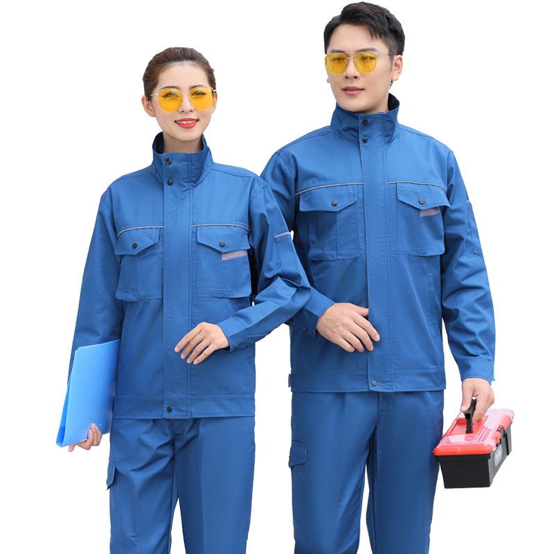 春秋长袖工作服套装男耐磨耐脏工地汽修服工厂车间批发劳保服上衣|undefined