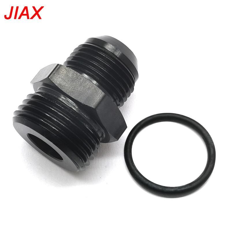 Accesorios de combustible para automóviles Conector de conversión de riel de aceite roscado de AN10-AN12 Adaptador de refrigeración de aceite de aleación de aluminio con junta tórica