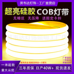 LEDライトストリップ リビングルーム用 隠し天井 ホワイトライト 屋外 防水 220v ソフトCOBストリップ 電圧降下なし 長距離照射