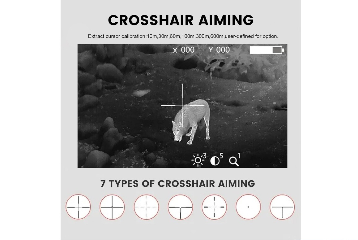 Thermal aiming monocular thermal imaging night vision goggles focusing telescope infrared cross sniper scope search and rescue hunting(pic1)
