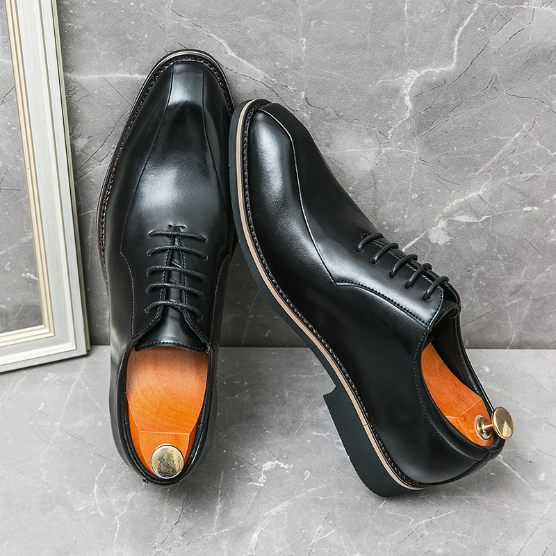 Zapatos de hombre, zapatos de vestir de negocios de talla grande transfronterizos, zapatos de cuero de cena de hombre de moda, zapatos de cuero casuales de corte bajo de estilo británico de moda image 7