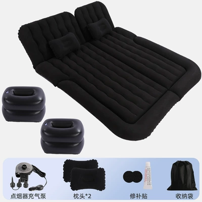 Bed Off-road Vehicle Trunk Sleeping — Vehicle-mounted inflatable bed - suv-black-trunk-back-seat-with-double-pier