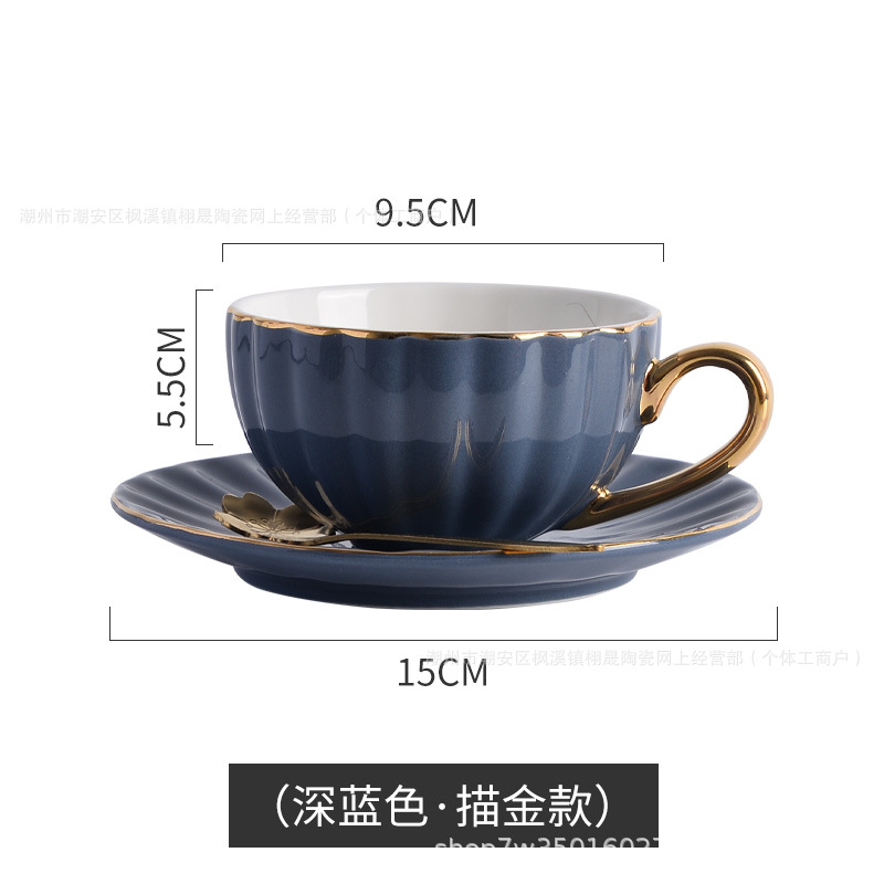 Continental pequeño lujo conjunto de tazas de café de Phnom Penh estilo inglés de la tarde tazas de té de flores de hotel tazas de café de cerámica platos