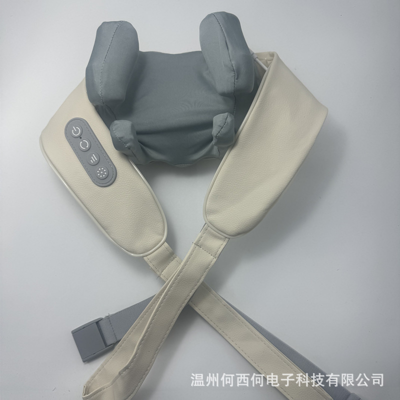 国境を越えた頸椎マッサージャー、肩と首のネックプロテクター、腰と首の両用僧帽筋電気加熱模造人間の手もみショール|undefined
